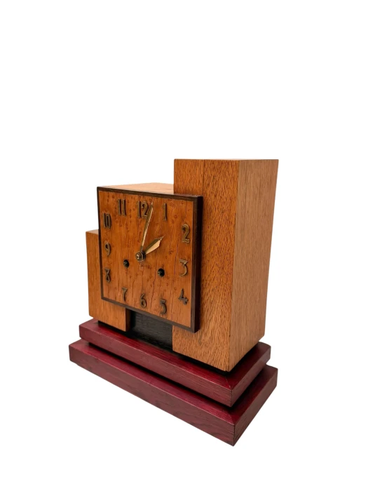 Art Deco Modernist Mantel Clock In the style of Hendrik Wouda, 1920s